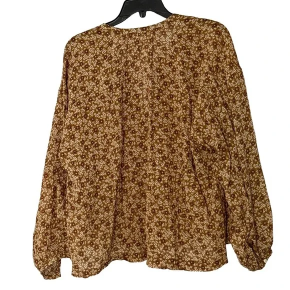 Doen Jane Long Sleeve Button Front Top in Golden Mesa Floral - XSmall FLAWED - Picture 3 of 7